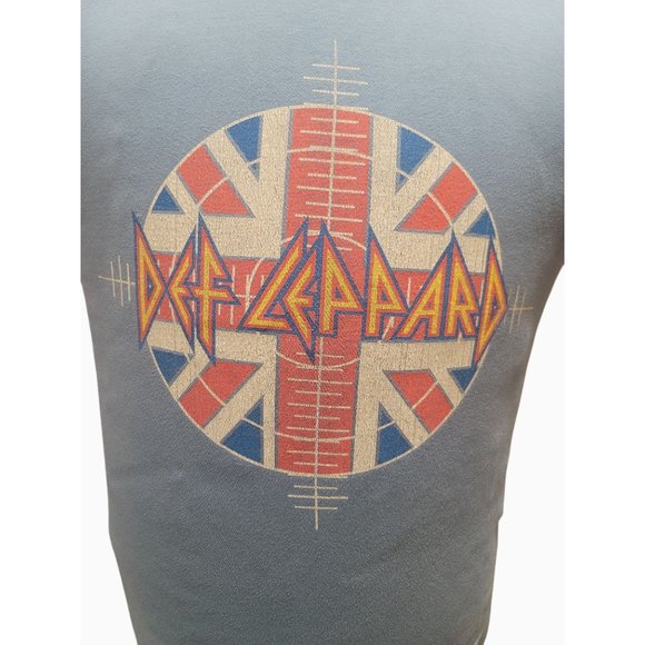 Def Leppard Tour 2014 Blue Graphic Tee XL - 100% Cotton Crewneck Band Shirt - Picture 5 of 16